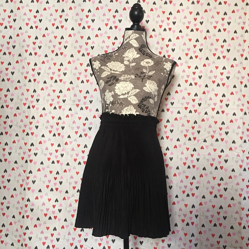 Black pleated skirt